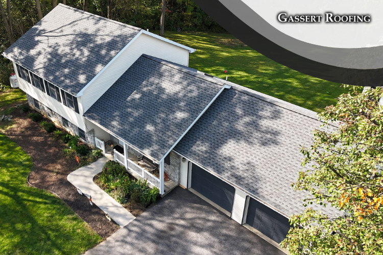 A new roof installed by Annville roofing contractor, Gassert Roofing.